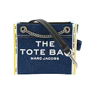 MARC JACOBS 棉質牛仔布鏈帶肩背/斜背托特包 (單寧藍)