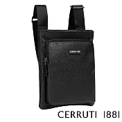 【Cerruti 1881】限量2折 義大利頂級側背包肩背包 全新專櫃展示品(黑色 CEBO06320T)