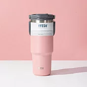 【TYESO】304不銹鋼手提保溫杯隨行杯 750ml(保溫杯/咖啡杯/保溫瓶/冰霸保冰杯) 粉色