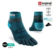 injinji Trail野跑避震吸排五趾短襪 S 午夜藍