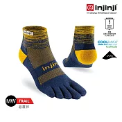 injinji Trail野跑避震吸排五趾短襪 XL 月光