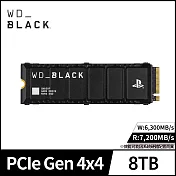 WD BLACK 黑標 SN850P 8TB M.2 NVMe PCIe SSD固態硬碟 OFFICIALLY LICENSED FOR PS5 公司貨