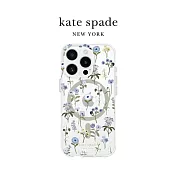 【kate spade】iPhone 16 精品磁吸防摔殼 浪漫花雨 iphone16pro