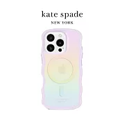 【kate spade】iPhone 16 系列 精品 磁吸 防摔 波浪殼 手機殼 粉彩紫 iphone16