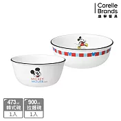 【美國康寧 CORELLE】 歡樂米奇家兩件式餐碗組-B03