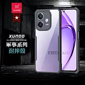 XUNDD訊迪 軍事防摔 OPPO A3x 鏡頭全包覆 清透保護殼 手機殼(夜幕黑)