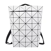 ISSEY MIYAKE 三宅一生 BAOBAO BLOCKY 霧面皮革後背包 淺灰色