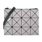 ISSEY MIYAKE 三宅一生 BAOBAO 3x4亮面雙色斜背包 淺灰×灰