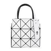 ISSEY MIYAKE 三宅一生 BAOBAO CARAT 3X3亮面手提包 白