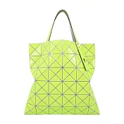 ISSEY MIYAKE 三宅一生 BAOBAO 粉彩透光6x6亮面手提包 黃綠