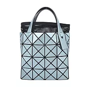 ISSEY MIYAKE 三宅一生 BAOBAO 金屬光4X4手提包/附可摺疊提袋 淺藍色