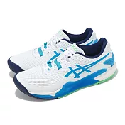 Asics 網球鞋 GEL-Resolution 9 男鞋 白 藍綠 亞洲大師賽 緩衝 抗扭 運動鞋 亞瑟士 1041A330103