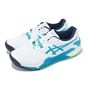 Asics 網球鞋 GEL-Resolution 9 OC 2E 男鞋 寬楦 白 綠 亞洲大師賽 運動鞋 亞瑟士 1041A378103