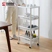 【日本天馬】Unifit 33CM寬四層收納置物架(附輪)-DIY