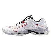 Mizuno Wave Lightning Z8 [V1GA240096] 男 排球鞋 羽球鞋 室內運動 緩震 白 紅灰