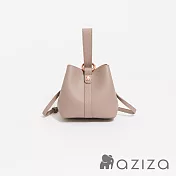 aziza NINA斜背手拎迷你水桶包 午茶駝