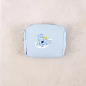 彩虹熊 帆布收納包  CareBears 化妝包 文具 旅行 愛心熊 中藍色