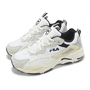 Fila 休閒鞋 Ray Tracer 男鞋 女鞋 米白 黑 灰 拼接 厚底 復古老爹鞋 斐樂 4C606Y165 25cm WHITE/BLACK/RUTABAGA