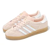 adidas 休閒鞋 Gazelle Indoor W 女鞋 粉紅 淡粉 麂皮 膠底 復古 德訓鞋 愛迪達 IH5484