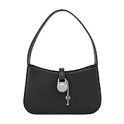 MICHAEL KORS LYRA 平滑皮革鎖頭手提/肩揹包-小/ 黑