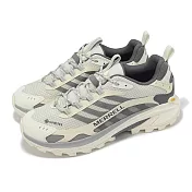 Merrell 戶外鞋 Moab Speed 2 GTX 男鞋 灰 米白 防水 黃金大底 反光 登山鞋 ML037797