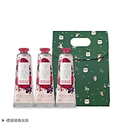 L’OCCITANE 歐舒丹 經典護手霜30MLX3禮袋組-聖誕交換禮物-公司貨 亞爾緞帶X3