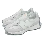 New Balance 休閒鞋 327 女鞋 男鞋 淺灰 白 麂皮 緩衝 復古 低筒 情侶鞋 NB WS327MT-B 22cm WHITE/GREY 22cm WHITE/GREY