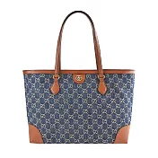 GUCCI Ophidia系列GG帆布印花托特包 單寧藍