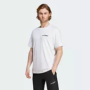 ADIDAS TX MOUNTAIN TEE 男短袖上衣-IZ0465 S 白色