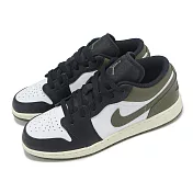 Nike 休閒鞋 Air Jordan 1 Low GS 大童 女鞋 黑 橄欖綠 AJ1 一代 553560-092