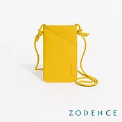 ZODENCE FOLDIE雙面真皮綁帶手機包  豔黃