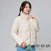 【ATUNAS 歐都納】女款都會保暖羽絨外套A8GA2416W- L 米卡其