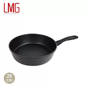 【U】【LMG】黑曜石極耐磨不沾深炒鍋26CM