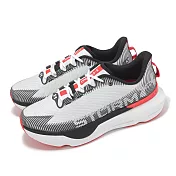 Under Armour 慢跑鞋 Infinite Pro Storm 男鞋 女鞋 灰 紅 防潑水 緩衝 回攤 運動鞋 UA 3027588100 23.5cm GREY/BLACK