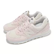 New Balance 休閒鞋 574 女鞋 粉紅花岡岩 亞麻 麂皮 拼接 緩衝 復古 NB WL574HK2-B