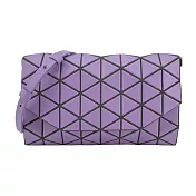 ISSEY MIYAKE 三宅一生 BAOBAO 霧面幾何菱格翻蓋斜揹包- 淺紫色