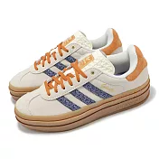 adidas 休閒鞋 Gazelle Bold W 女鞋 棕 橘 三條紋 麂皮 厚底 增高 愛迪達 JQ0955