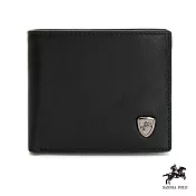 DF BAGSCHOOL - SANDIA POLO小牛皮可抽取式夾層長短拉錬皮夾-共2色 黑色