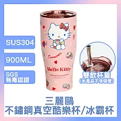 三麗鷗Sanrio 不鏽鋼真空酷樂杯/冰霸杯 900ml HELLO KITTY下午茶