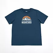 ADISI 男緹花洞洞圓領排汗抑菌消臭圖騰上衣 AL2411058 (S-3XL)｜透氣 吸濕排汗 快乾 輕量 彈性 排汗衣 M 藏青