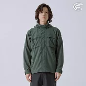 ADISI 男抗UV平織彈性軍裝貼袋夾克 AJ2411001 (S-2XL)｜輕量 快乾 速乾 彈性 透氣 防曬外套 S 鼠尾草