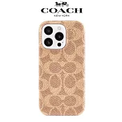 【COACH】iPhone 16 系列 精品 手機殼 保護殼 卡其經典大C IPHONE16PROMAX