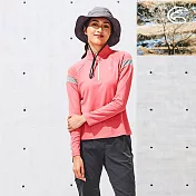 ADISI 女半門襟涼感智能纖維速乾長袖上衣AL2111139 (S-2XL) / 吸濕排汗 快乾 單向導濕 涼感 排汗衣 XL 豆沙粉