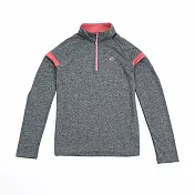 ADISI 女半門襟涼感智慧纖維速乾長袖上衣AL2111139 (S-2XL) / 吸濕排汗 快乾 單向導濕 涼感 排汗衣 M 雙色青玉/豆沙粉