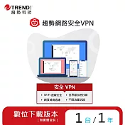 趨勢智慧安全VPN 一年一台防護版(ESD)