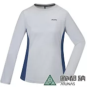 【ATUNAS 歐都納】女款排汗抗菌長袖T恤A6TS2426W*- XL 岩灰