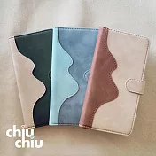 【CHIUCHIU】Apple iPhone 16 Plus (6.7吋)復古雲彩紋側掀式可插卡保護皮套 (蔚藍色)