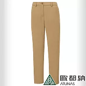 【ATUNAS 歐都納】女款SOFTSHELL防風保暖刷毛長褲A1PA2417W- S 棕