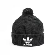 Adidas Pom Pom Beanie [D98942] 毛帽 經典 休閒 刺繡 LOGO 針織 保暖 舒適 黑 白