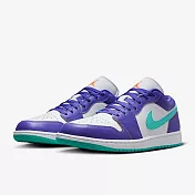 NIKE AIR JORDAN 1 LOW SE 男休閒鞋-白紫-HJ9013550 US7.5 白色